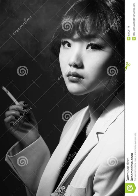 Smoking Woman Stock Photo Image 52425171