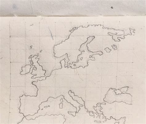 A Little Hand Drawn Map Of Europe I Drew In My Journal For An Upcoming