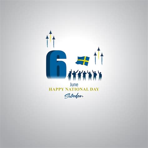 Ilustración Vectorial Para El Día Nacional De Suecia 6 De Junio