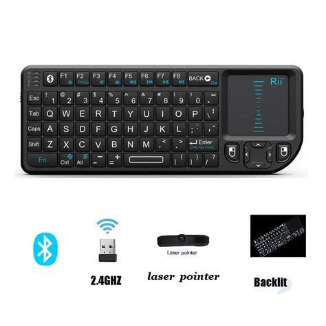 Rii Mini Wireless Keyboard With Touchpad Support Bluetooth 2 4g