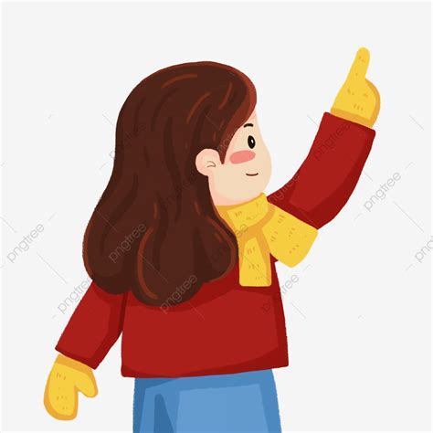 Pointing Finger Clipart Transparent Background Cartoon Hand Drawn