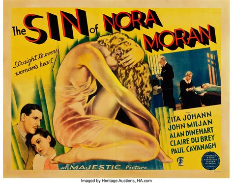the sin of nora moran majestic 1933 half sheet 22 x 28 lot 86014 heritage auctions