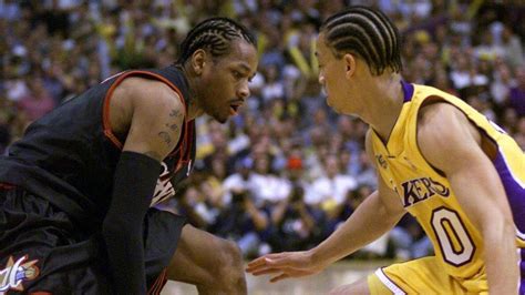 Otd In 2001 Allen Iverson Famously Steps Over Tyronn Lue In Game 1 Of
