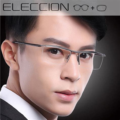 eleccion titanium alloy prescription eyeglasses men s corrective dioptric glasses metal optical