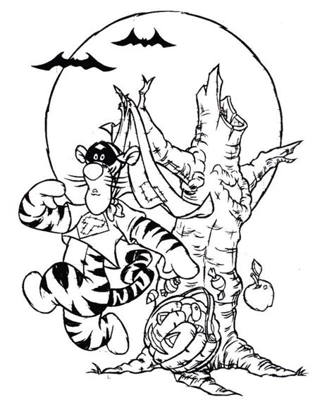 Halloween Tigger Coloring Pages Clip Art Library