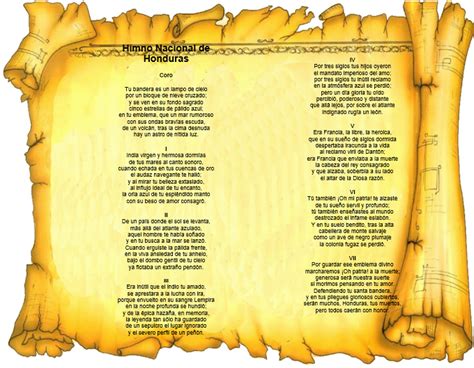 Himno Nacional De Honduras Decorado
