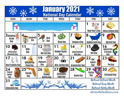 2022 National Day Calendar Customize And Print