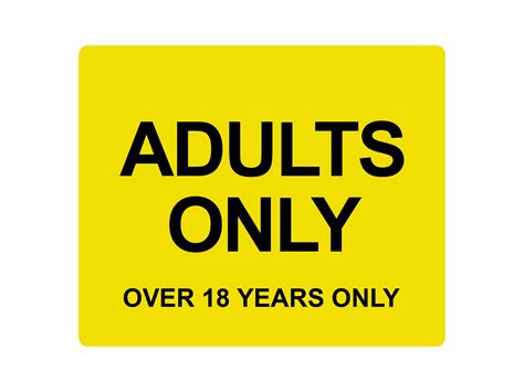 Adults Only Over 18 Years Only Adhesive Sticker Notice Door | Etsy