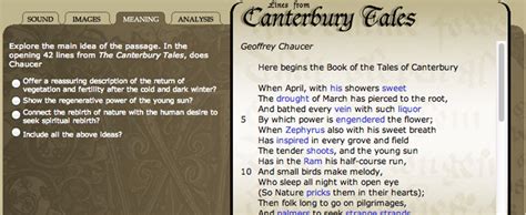 English Poetry Lines From Canterbury Tales Explore Sound Images