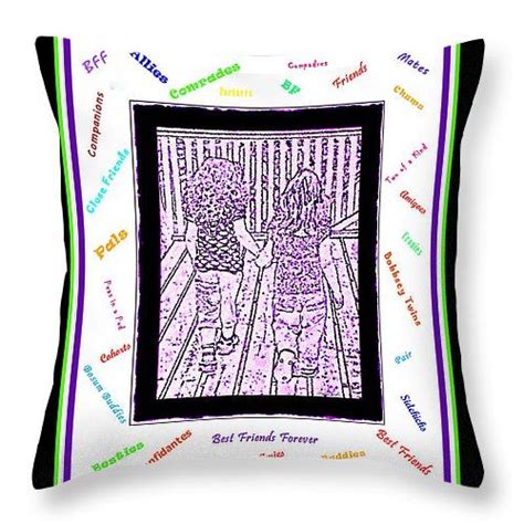 B F F Best Friends Forever Throw Pillow By Barbara A Griffin 16 X