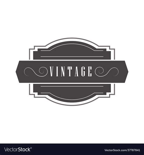 Vintage Label Frame Royalty Free Vector Image Vectorstock