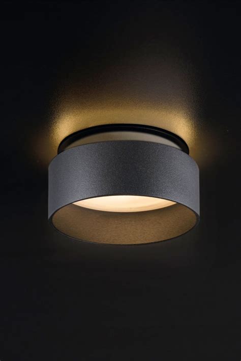 Design LED Einbauleuchte Sudara schwarz rund indirektes Licht inkl. LED Modul 5W warmweiß 230V