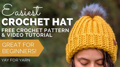How To Crochet A Hat From A Rectangle Easiest Free Crochet Hat
