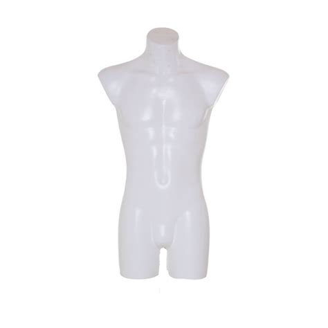 Male White Plastic Torso Manikin For Sale Body Mannequin