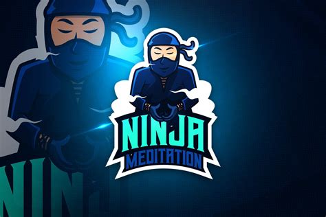 Ninjameditation Mascotand Esport Logo Mascot Game Logo Design Ninja Logo