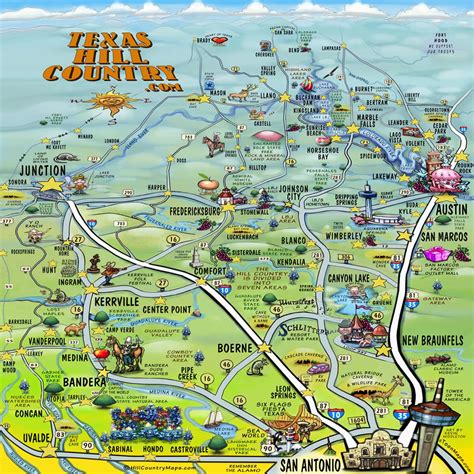 Texas Hill Country Map Mapas De Texas San Antonio Texas Viajes