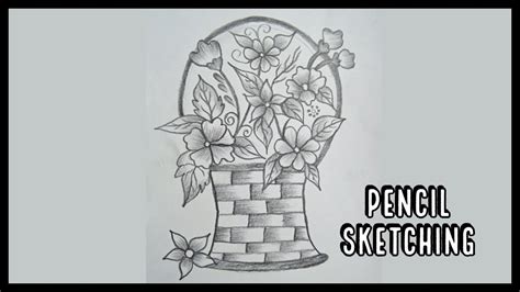 14+ exhilarating pencil drawing supplies & techniques ideas. How To Draw A Flower Basket || Pencil Art || Pencil ...