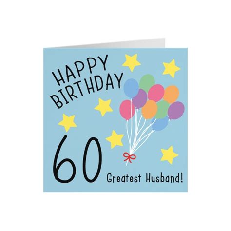 Husband 60th Birthday Card Happy Birthday 60 Greatest Etsy