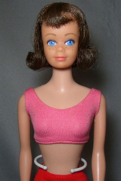 Vintage 1963 Brunette Midge Barbie Doll In Original Suit Mattel