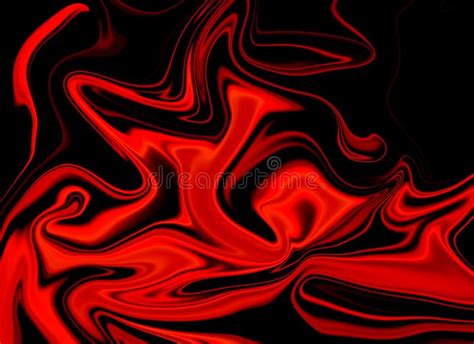 Abstract Red Psychedelic Liquefied Background Fluid Colorful Texture