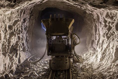 Underground Gold Mine Ore Loading Machine Stock Photo Image Of Ural