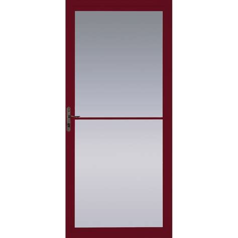 Pella Montgomery 36 In X 81 In Cranberry Full View Aluminum Storm Door