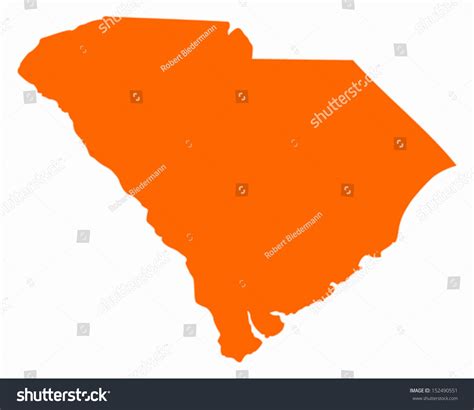 Map South Carolina Stock Vector Royalty Free 152490551 Shutterstock