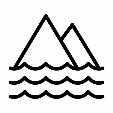 Island Mountain Sea Icon Download On Iconfinder