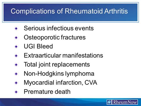 Complications Of Rheumatoid Arthritis Rheumnow