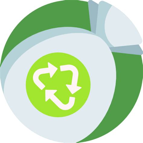 Detailed Flat Circular Flat Waste Icon