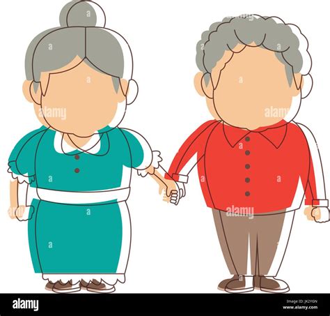 Grandpa And Grandma Standing Lovely Image Stock Vector Image And Art Alamy