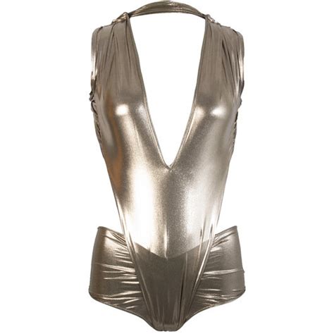 Rick Owens Metallic V Swimsuit Hervia