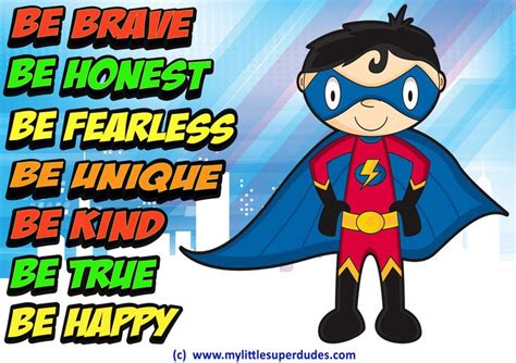 Boy child dressed in yellow cape. super positive affirmations posters - MY LITTLE SUPERDUDES ...