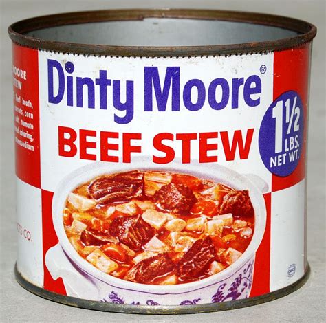 Spoon mashed potatoes over stew. Dinty Moore Beef Stew, 1960's | Dinty moore beef stew ...