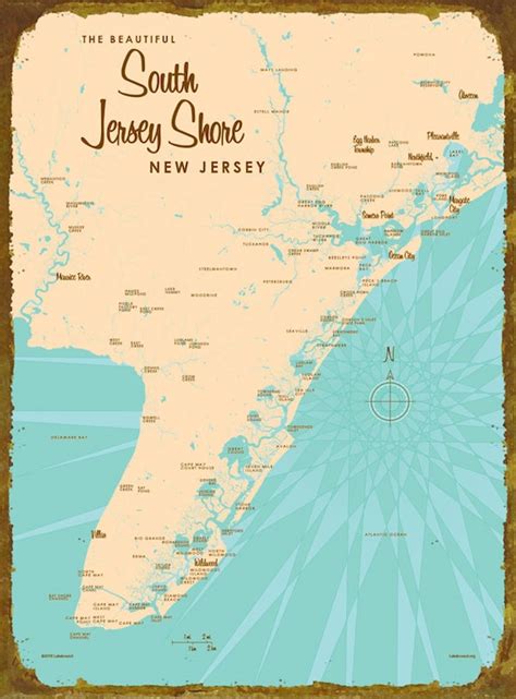 Map Of New Jersey Shore World Map