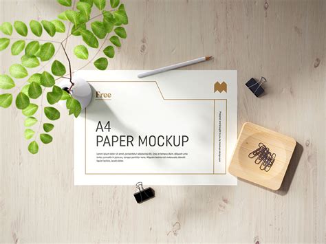 Free A4 Paper Mockup Mockups Design