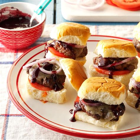 Sliders With Spicy Berry Sauce Recipe How To Make It Taste Of Home