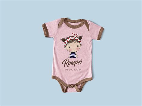 Free Infant Short Sleeve Bodysuit Onesie Romper Mockup Psd Good Mockups
