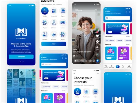 E Learning Ios Ui Kit Education App Online Learning App Uplabs