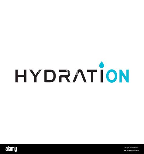 Hydration Vector Logo Hydration Emblem Water Sign Stock Vector Image