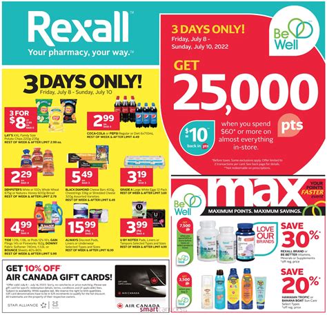 Rexall Canada Flyers Offers Get 25000 Be Well Points When You Spend