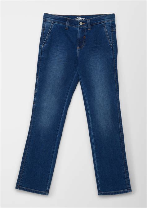 Jeans Pete Regular Fit Mid Rise Straight Leg Ozeanblau Soliver