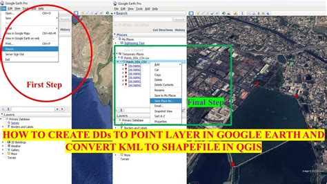 How To Create Point Layer In Kml From Dds Using Google Earth And