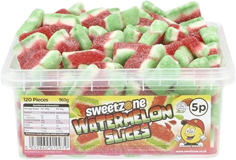 Sweetzone Sweets Tub Filled Full Of Fizzy Watermelon Sweets 120