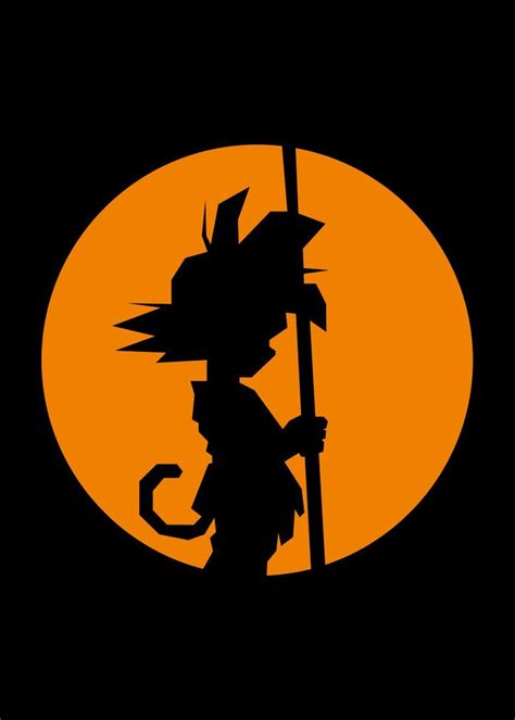 Son Goku Silhouette Poster By Ardi Arumansah Displate Dragon Ball