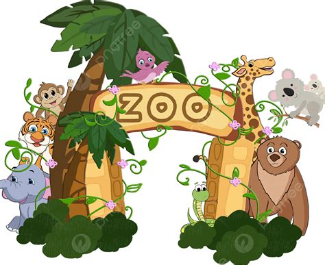 Der Zoo Tür Und Die Tiere Zoo Clipart Zoo Tier Png Und Psd Datei Zum