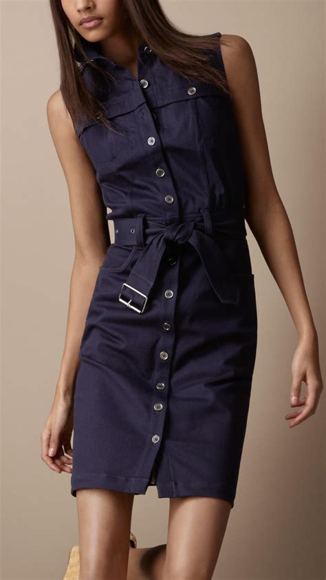 Lyst Burberry Brit Heritage Trench Shirt Dress In Blue