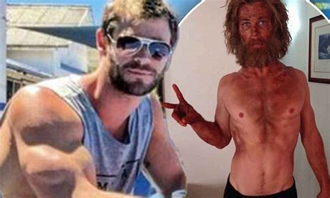Chris Hemsworth Flashes His Huge Biceps As He Bulks Up To Play Thor