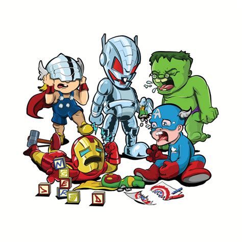 Avenger Babies Nursery Age Of Ultron Avengers Kids T Shirt Teepublic