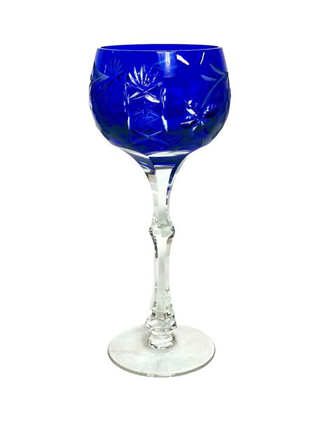 delightful set of six multi coloured crystal rhine wine glasses at 1stdibs